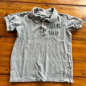 Sticky Fudge Boy’s Looking Sharp Gray Short Sleeve Collared Polo Shirt - 5-6